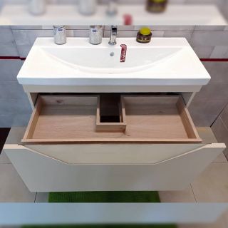 Тумба под раковину Бриклаер Брайтон 4627125415777 100 см бежевый